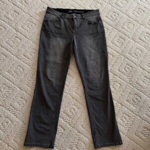 Westbound jeans, pull on faded wash pinstripe Size 10 R